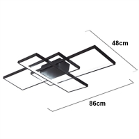 SE LED 4 TESSERA BLACK 86*48*10cm 3CCT WITH MEMORY IP20 50W 2 YEARS WARRANTY SE LED 4 TESSERA BLACK 86*48*10cm 3CCT WITH MEMORY IP20 50W 2 YEARS WARRANTY