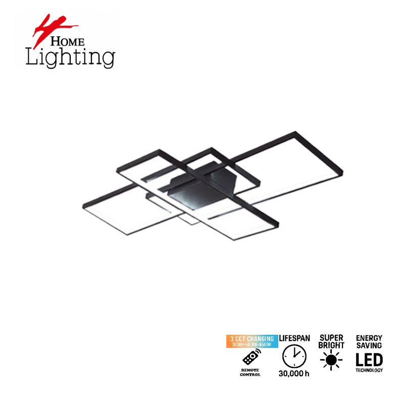 SE LED 4 TESSERA BLACK 58*32*10cm 3CCT WITH MEMORY 28W IP20 2 YEARS WARRANTY SE LED 4 TESSERA BLACK 58*32*10cm 3CCT WITH MEMORY 28W IP20 2 YEARS WARRANTY