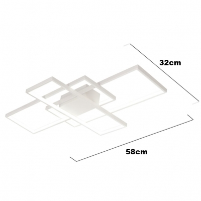 SE LED 4 TESSERA WHITE 58*32*10cm 3CCT WITH MEMORY IP20 28W 2 YEARS WARRANTY