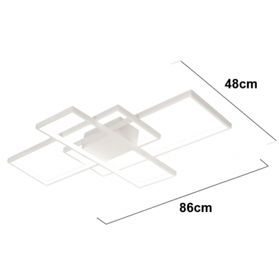 SE LED 4 TESSERA WHITE 86*48*10cm 3CCT WITH MEMORY IP20 50W 2 YEARS WARRANTY