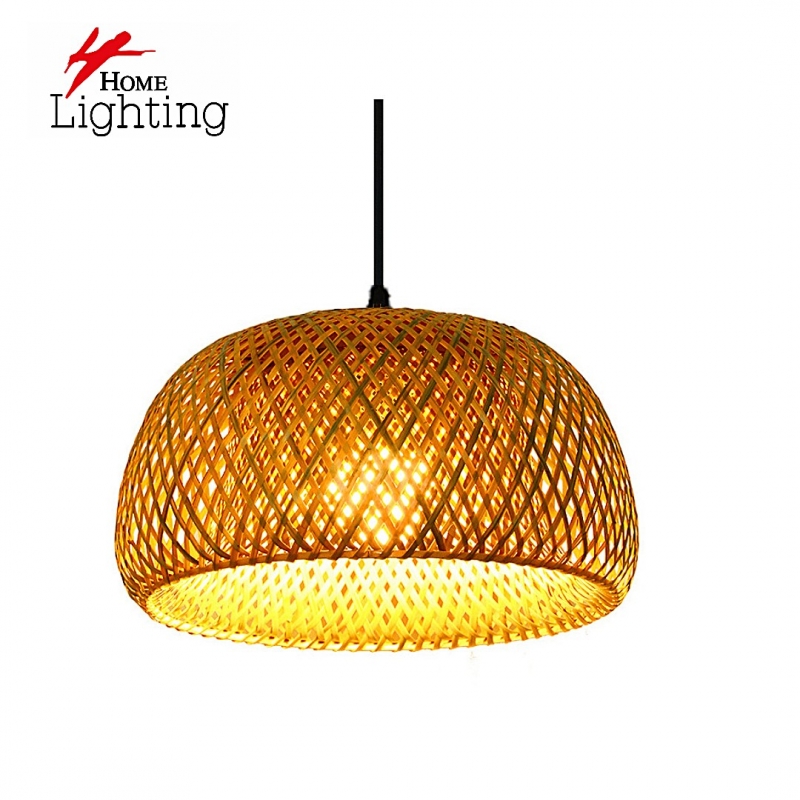 SE21-BA-38 WOVEN  PENDANT  BAMBOO STEEL  38*20*120cm  E27  2 YEARS WARRANTY