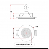 SE-SPG-DL-WH2 YESO SPOT GYPSUM DOWNLIGHT WHITE GU10