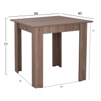 ΤΡΑΠΕΖΙ ΚΟΥΖΙΝΑΣ KELVIN HM2427.05, SONOMA OAK TRUFFLE, 80x80x77εκ. ΤΡΑΠΕΖΙ ΚΟΥΖΙΝΑΣ KELVIN HM2427.05, SONOMA OAK TRUFFLE, 80x80x77εκ.