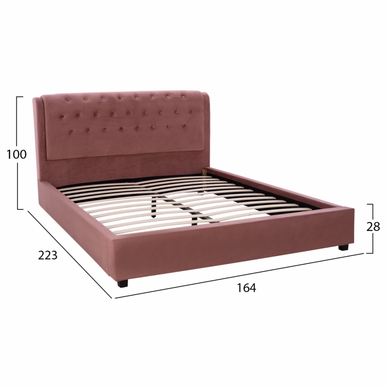 ΚΡΕΒΑΤΙ ODALYS 150X200 ΒΕΛΟΥΔΟ ΥΦΑΣΜΑ ΣΑΠΙΟ ΜΗΛΟ HM549.12 164x223x100 εκ. ΚΡΕΒΑΤΙ ODALYS 150X200 ΒΕΛΟΥΔΟ ΥΦΑΣΜΑ ΣΑΠΙΟ ΜΗΛΟ HM549.12 164x223x100 εκ.