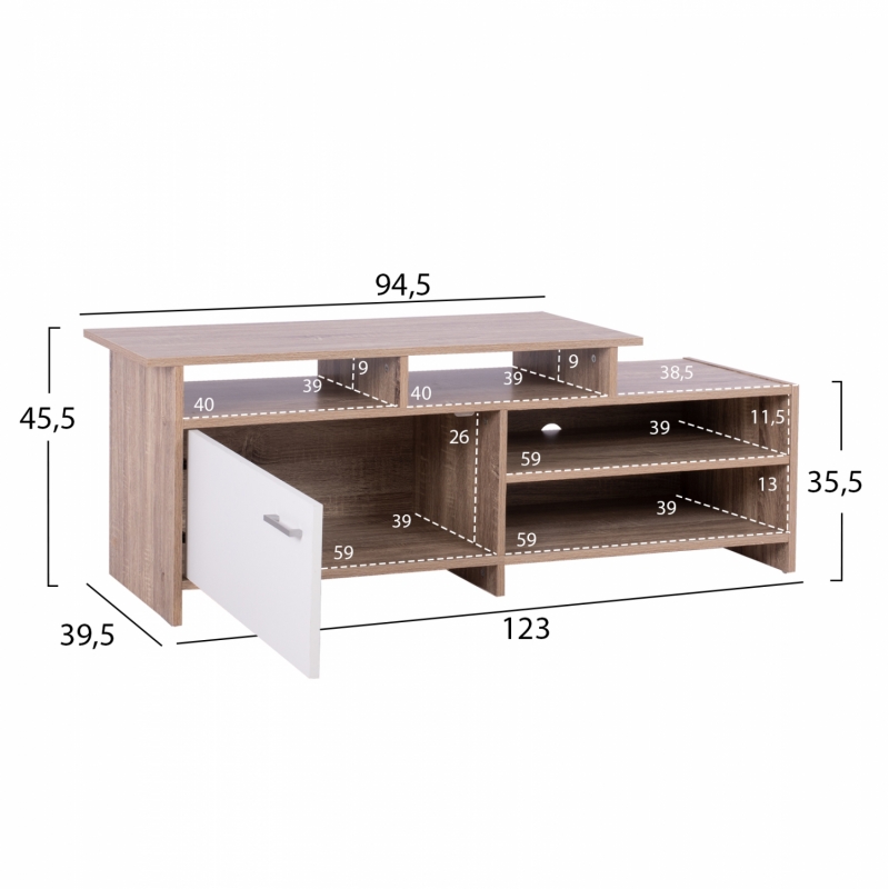 ΕΠΙΠΛΟ TV SCOTT HM8766.01 123x39,5x35,5-45,5Y εκ. SONAMA ΛΕΥΚΟ ΕΠΙΠΛΟ TV SCOTT HM8766.01 123x39,5x35,5-45,5Y εκ. SONAMA ΛΕΥΚΟ