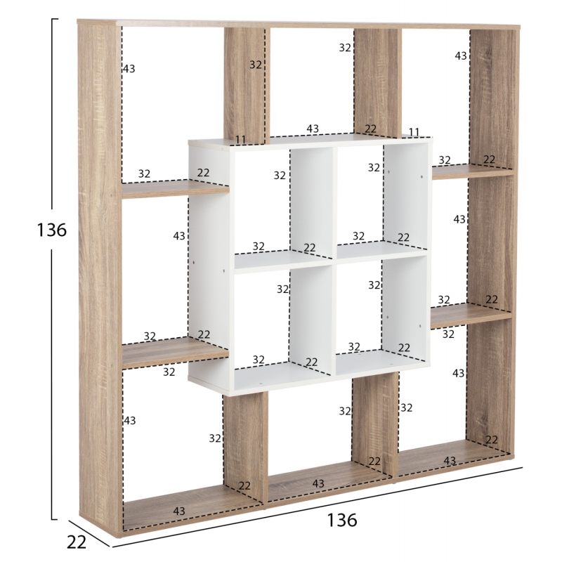 ΒΙΒΛΙΟΘΗΚΗ BRODY HM8771.01 136X22X136 ΛΕΥΚΟ ΒΙΒΛΙΟΘΗΚΗ BRODY HM8771.01 136X22X136 ΛΕΥΚΟ