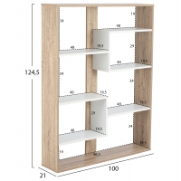 ΒΙΒΛΙΟΘΗΚΗ MARCELINE HM8772.01 100Χ21Χ124,5 ΛΕΥΚΟ ΒΙΒΛΙΟΘΗΚΗ MARCELINE HM8772.01 100Χ21Χ124,5 ΛΕΥΚΟ