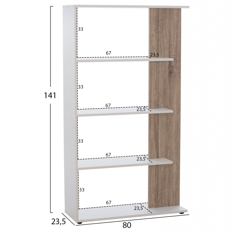 ΒΙΒΛΙΟΘΗΚΗ HARVEY HM8770 80X23X141 ΛΕΥΚΟ ΒΙΒΛΙΟΘΗΚΗ HARVEY HM8770 80X23X141 ΛΕΥΚΟ