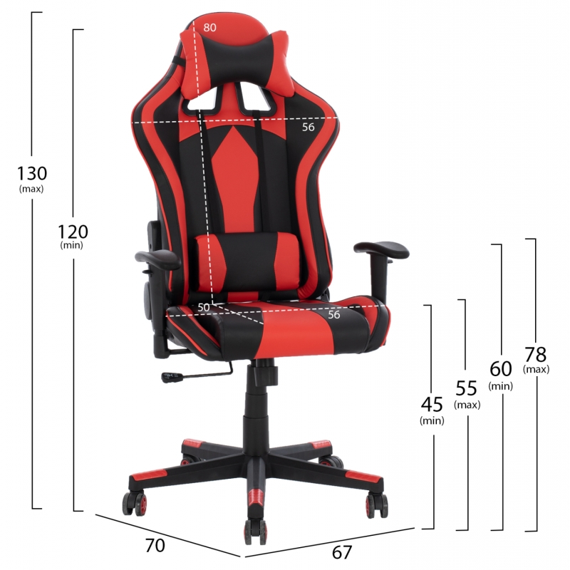ΚΑΡΕΚΛΑ ΓΡΑΦΕΙΟΥ GAMING DOCKS HM1162.01 ΜΑΥΡΟ ΚΟΚΚΙΝΟ PU 67x70x130 εκ. ΚΑΡΕΚΛΑ ΓΡΑΦΕΙΟΥ GAMING DOCKS HM1162.01 ΜΑΥΡΟ ΚΟΚΚΙΝΟ PU 67x70x130 εκ.