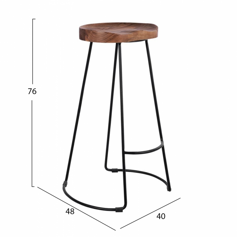 ΣΚΑΜΠΟ BAR ELEANOR ΑΠΟ ΜΑΣΙΦ ΞΥΛΟ ΑΚΑΚΙΑΣ 48x40χ76Υεκ. HM8363.11 ΣΚΑΜΠΟ BAR ELEANOR ΑΠΟ ΜΑΣΙΦ ΞΥΛΟ ΑΚΑΚΙΑΣ 48x40χ76Υεκ. HM8363.11