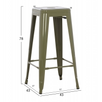 ΣΚΑΜΠΟ BAR ΜΕΤΑΛΛΙΚΟ MELITA ΣΕ DARK OLIVE GREEN HM8642.03 43x43x78 εκ. ΣΚΑΜΠΟ BAR ΜΕΤΑΛΛΙΚΟ MELITA ΣΕ DARK OLIVE GREEN HM8642.03 43x43x78 εκ.