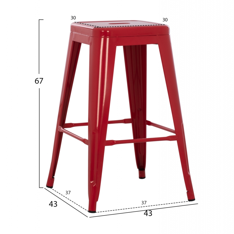 ΣΚΑΜΠΟ ΜΕΣΑΙΟΥ ΥΨΟΥΣ ΜΕΤΑΛΛΙΚΟ HM8573.04 MELITA ΣΕ KOKKINO 43x43x67Yεκ. ΣΚΑΜΠΟ ΜΕΣΑΙΟΥ ΥΨΟΥΣ ΜΕΤΑΛΛΙΚΟ HM8573.04 MELITA ΣΕ KOKKINO 43x43x67Yεκ.