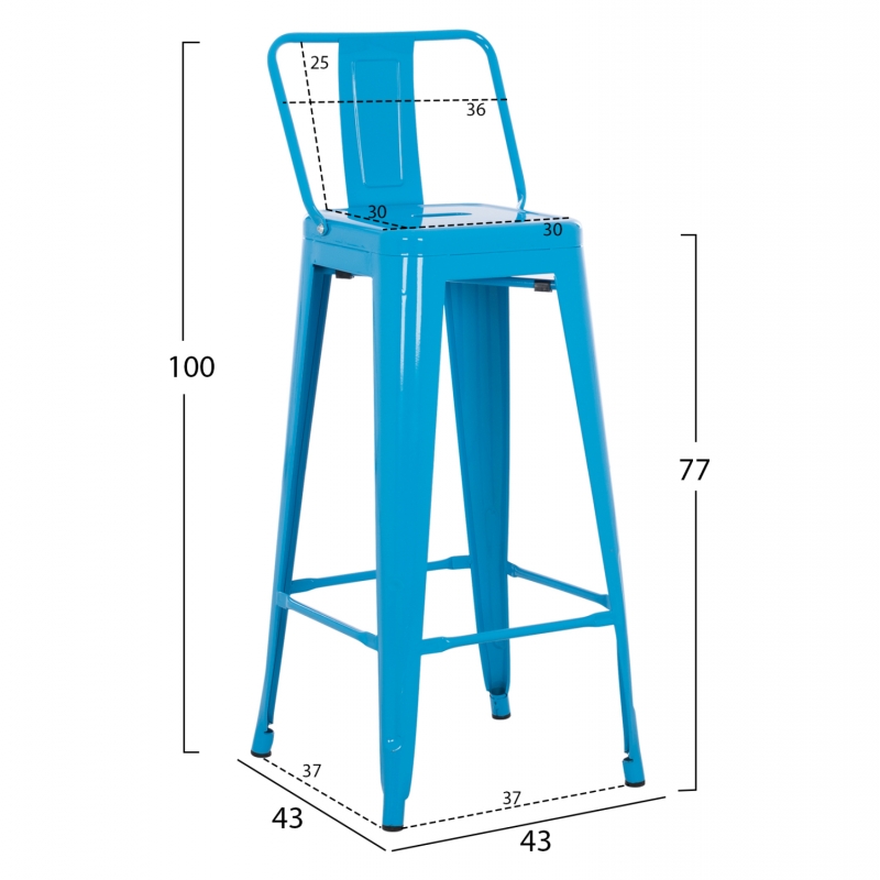 ΣΚΑΜΠΟ BAR ΜΕΤΑΛΛΙΚΟ MELITA ME ΠΛΑΤΗ ΜΠΛΕ HM8643.08 43Χ43Χ100εκ. ΣΚΑΜΠΟ BAR ΜΕΤΑΛΛΙΚΟ MELITA ME ΠΛΑΤΗ ΜΠΛΕ HM8643.08 43Χ43Χ100εκ.