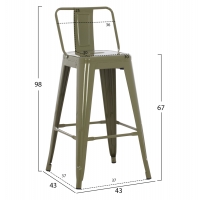 ΣΚΑΜΠΟ ΜΕΣΑΙΟΥ ΥΨΟΥΣ ΜΕΤΑΛΛΙΚΟ MELITA ΣΕ DARK OLIVE GREEN HM8574.03 42x42x98 cm. ΣΚΑΜΠΟ ΜΕΣΑΙΟΥ ΥΨΟΥΣ ΜΕΤΑΛΛΙΚΟ MELITA ΣΕ DARK OLIVE GREEN HM8574.03 42x42x98 cm.