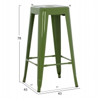 ΣΚΑΜΠΟ BAR ΜΕΤΑΛΛΙΚΟ MELITA ΣΕ LIGHT OLIVE GREEN HM8642.13 43x43x78 εκ. ΣΚΑΜΠΟ BAR ΜΕΤΑΛΛΙΚΟ MELITA ΣΕ LIGHT OLIVE GREEN HM8642.13 43x43x78 εκ.