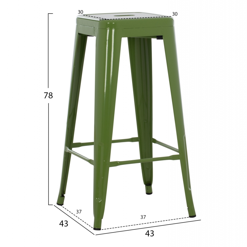 ΣΚΑΜΠΟ BAR ΜΕΤΑΛΛΙΚΟ MELITA ΣΕ LIGHT OLIVE GREEN HM8642.13 43x43x78 εκ. ΣΚΑΜΠΟ BAR ΜΕΤΑΛΛΙΚΟ MELITA ΣΕ LIGHT OLIVE GREEN HM8642.13 43x43x78 εκ.