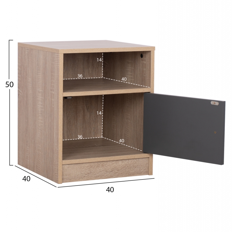 ΚΟΜΟΔΙΝΟ ΜΕΛΑΜΙΝΗΣ MALORY SONAMA-ΓΚΡΙ 40x40x50Yεκ.HM2205.04 ΚΟΜΟΔΙΝΟ ΜΕΛΑΜΙΝΗΣ MALORY SONAMA-ΓΚΡΙ 40x40x50Yεκ.HM2205.04