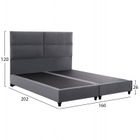 ΚΡΕΒΑΤΙ MILO ΑΠΟ ΓΚΡΙ ΒΕΛΟΥΔΟ HM616.10 ΓΙΑ ΣΤΡΩΜΑ 160x200 EK. ΚΡΕΒΑΤΙ MILO ΑΠΟ ΓΚΡΙ ΒΕΛΟΥΔΟ HM616.10 ΓΙΑ ΣΤΡΩΜΑ 160x200 EK.