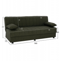 ΚΑΝΑΠΕΣ ΚΡΕΒΑΤΙ ANDRI ΤΡΙΘΕΣΙΟΣ DARK OLIVE HM3239.05 180x72x77 εκ. ΚΑΝΑΠΕΣ ΚΡΕΒΑΤΙ ANDRI ΤΡΙΘΕΣΙΟΣ DARK OLIVE HM3239.05 180x72x77 εκ.