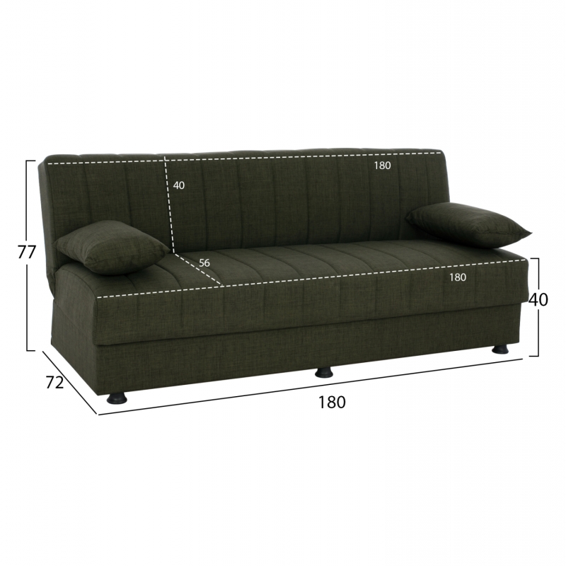 ΚΑΝΑΠΕΣ ΚΡΕΒΑΤΙ ANDRI ΤΡΙΘΕΣΙΟΣ DARK OLIVE HM3239.05 180x72x77 εκ. ΚΑΝΑΠΕΣ ΚΡΕΒΑΤΙ ANDRI ΤΡΙΘΕΣΙΟΣ DARK OLIVE HM3239.05 180x72x77 εκ.