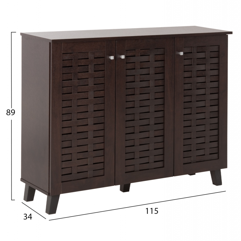 ΠΑΠΟΥΤΣΟΘΗΚΗ-ΝΤΟΥΛΑΠΙ PRODY HM9610.01 ΜΕΛΑΜΙΝΗ WENGE 3 ΠΟΡΤΕΣ 115x34x89Υεκ. ΠΑΠΟΥΤΣΟΘΗΚΗ-ΝΤΟΥΛΑΠΙ PRODY HM9610.01 ΜΕΛΑΜΙΝΗ WENGE 3 ΠΟΡΤΕΣ 115x34x89Υεκ.