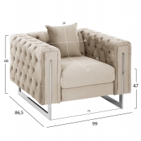 ΠΟΛΥΘΡΟΝΑ τ.CHESTERFIELD MOBAR HM3261.02 ΚΡΕΜ ΒΕΛΟΥΔΟ-ΜΕΤΑΛΛΙΚΑ ΠΟΔΙΑ 99x86,5x77Υεκ. ΠΟΛΥΘΡΟΝΑ τ.CHESTERFIELD MOBAR HM3261.02 ΚΡΕΜ ΒΕΛΟΥΔΟ-ΜΕΤΑΛΛΙΚΑ ΠΟΔΙΑ 99x86,5x77Υεκ.