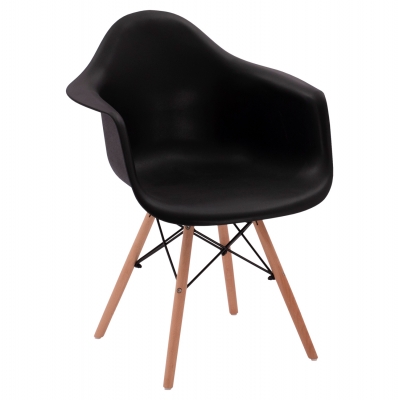 ΠΟΛΥΘΡΟΝΑ ΜΕ ΞΥΛΙΝΑ ΠΟΔΙΑ & ΚΑΘΙΣΜΑ ΜΑΥΡΟ MIRTO HM005.02  64x60x81 εκ.