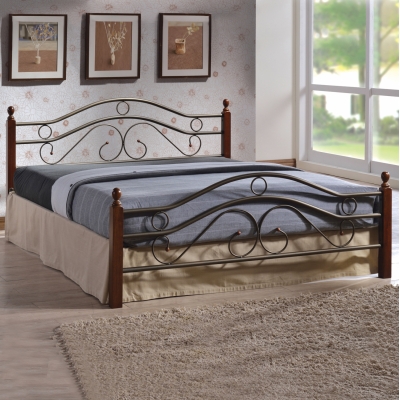 ΚΡΕΒΑΤΙ ΜΕΤΑΛΛΟ ΞΥΛΟ CELINA HM311 150x200 εκ.