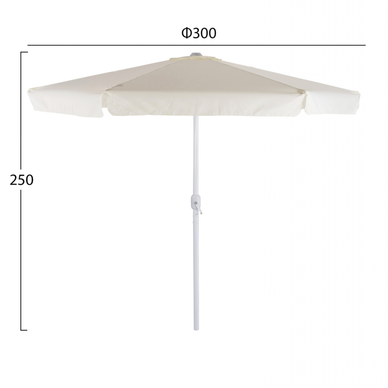 ΟΜΠΡΕΛΑ Φ3,00Μ REGGIE ΑΛΟΥΜΙΝΙΟΥ ΜΠΕΖ ME ΑΝΑΒΑΤΟΡΙΟ HM6003