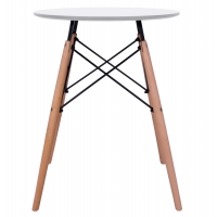 ΤΡΑΠΕΖΙ MINIMAL ΣΤΡΟΓΓΥΛΟ HM0060.01 ΛΕΥΚΟ ΧΡΩΜΑ MDF-ΠΟΔΙΑ ΟΞΙΑΣ ΦΥΣΙΚΟ Φ60Χ72Υεκ.