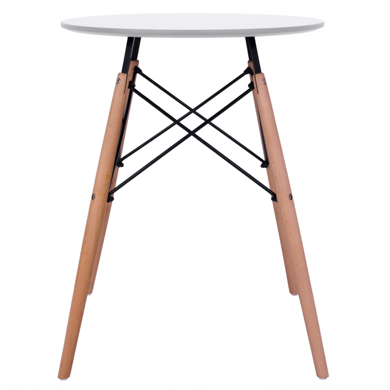 ΤΡΑΠΕΖΙ MINIMAL ΣΤΡΟΓΓΥΛΟ HM0060.01 ΛΕΥΚΟ ΧΡΩΜΑ MDF-ΠΟΔΙΑ ΟΞΙΑΣ ΦΥΣΙΚΟ Φ60Χ72Υεκ.