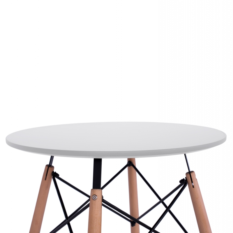 ΤΡΑΠΕΖΙ MINIMAL ΣΤΡΟΓΓΥΛΟ HM0060.01 ΛΕΥΚΟ ΧΡΩΜΑ MDF-ΠΟΔΙΑ ΟΞΙΑΣ ΦΥΣΙΚΟ Φ60Χ72Υεκ.