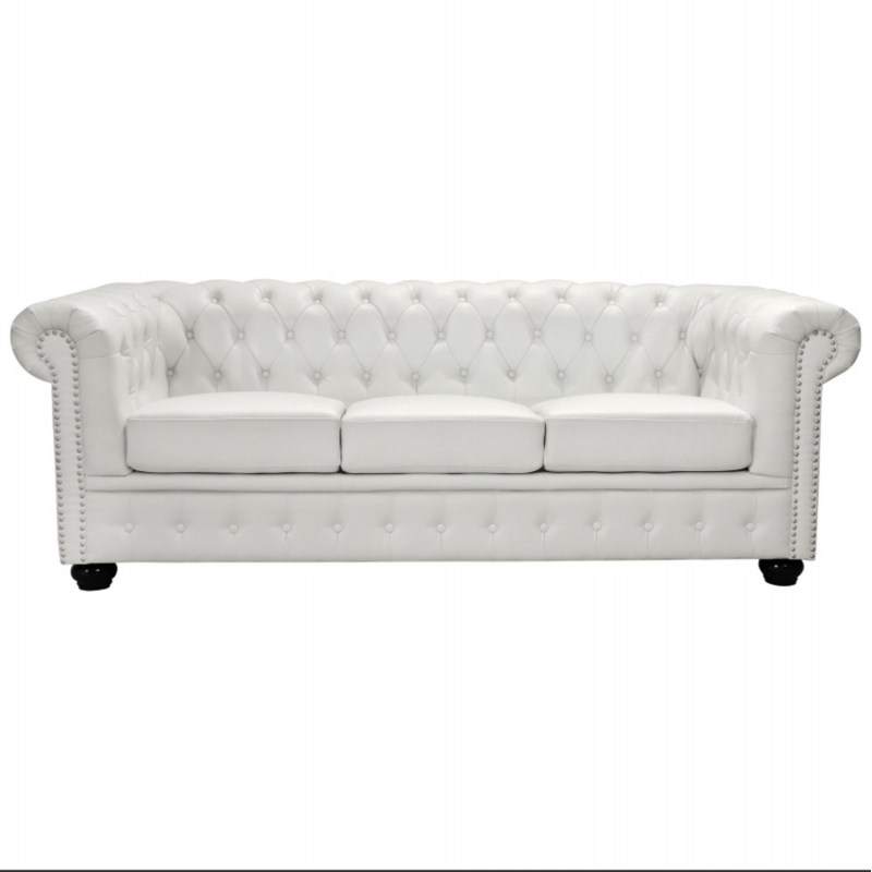 ΚΑΝΑΠΕΣ 3ΘΕΣΙΟΣ T.CHESTERFIELD HM3009.02 ΤΕΧΝΟΔΕΡΜΑ ΛΕΥΚΟ ΜΑΤ 208x90x73 εκ. ΚΑΝΑΠΕΣ 3ΘΕΣΙΟΣ T.CHESTERFIELD HM3009.02 ΤΕΧΝΟΔΕΡΜΑ ΛΕΥΚΟ ΜΑΤ 208x90x73 εκ.
