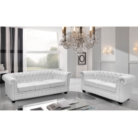 ΣΕΤ ΣΑΛΟΝΙ 2/ΘΕΣΙΟ & 3/ΘΕΣΙΟ CHESTERFIELD ΛΕΥΚΟ ΜΑΤ ΣΕΤ ΣΑΛΟΝΙ 2/ΘΕΣΙΟ & 3/ΘΕΣΙΟ CHESTERFIELD ΛΕΥΚΟ ΜΑΤ