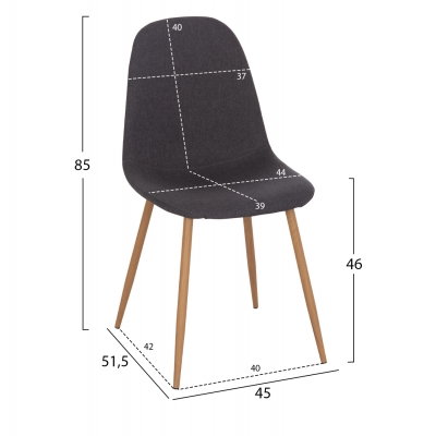 ΚΑΡΕΚΛΑ LEONARDO HM00100.10  ΜΕ ΜΕΤΑΛΛΙΚΑ ΠΟΔΙΑ & ΥΦΑΣΜΑ ΓΚΡΙ  45x51.5x85Υεκ. ΚΑΡΕΚΛΑ LEONARDO HM00100.10  ΜΕ ΜΕΤΑΛΛΙΚΑ ΠΟΔΙΑ & ΥΦΑΣΜΑ ΓΚΡΙ  45x51.5x85Υεκ.