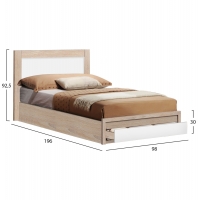 ΚΡΕΒΑΤΙ MELANY HM346 ΜΕ 1ΣΥΡΤΑΡΙ SONAMA-ΛΕΥΚΟ 90Χ190 ΚΡΕΒΑΤΙ MELANY HM346 ΜΕ 1ΣΥΡΤΑΡΙ SONAMA-ΛΕΥΚΟ 90Χ190