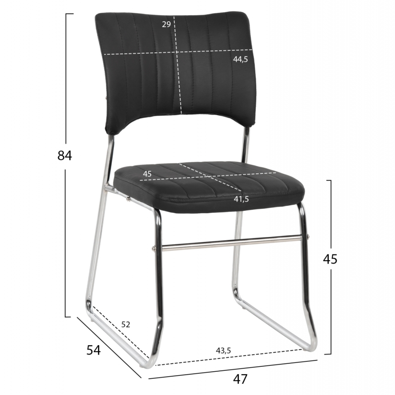 ΚΑΡΕΚΛΑ QUENTI HM1071.01 ΜΑΥΡΗ 47x54x84 εκ. ΚΑΡΕΚΛΑ QUENTI HM1071.01 ΜΑΥΡΗ 47x54x84 εκ.