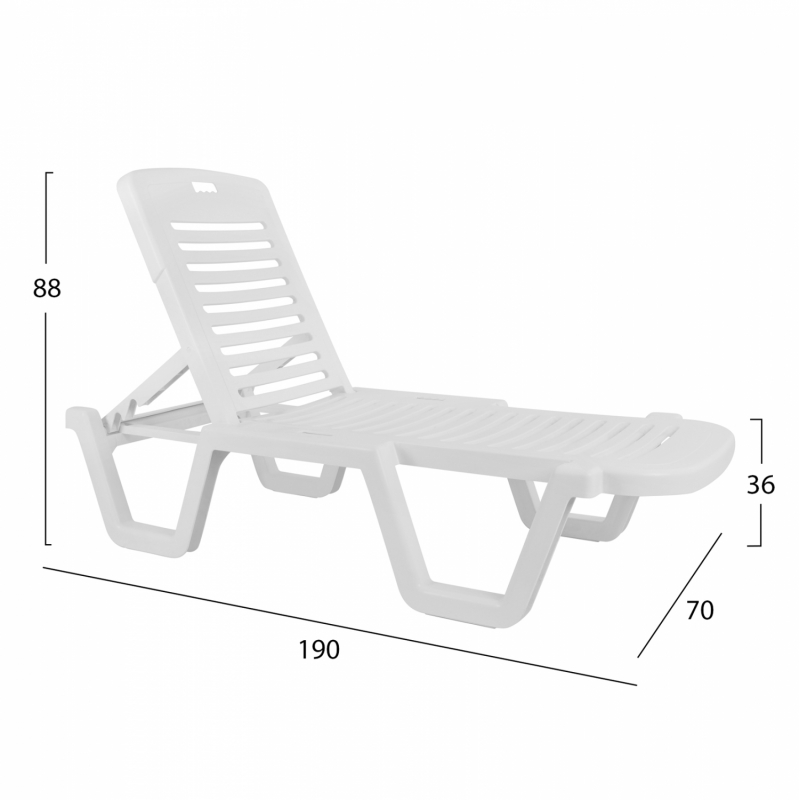 ΞΑΠΛΩΣΤΡΑ ΠΑΡΑΛΙΑΣ ΠΛΑΣΤΙΚΗ ΛΕΥΚΗ ΑΝΑΚΛΙΝΟΜΕΝΗ RELAX 70x190x36cm ΞΑΠΛΩΣΤΡΑ ΠΑΡΑΛΙΑΣ ΠΛΑΣΤΙΚΗ ΛΕΥΚΗ ΑΝΑΚΛΙΝΟΜΕΝΗ RELAX 70x190x36cm