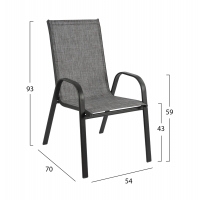 ΣΕΤ ΤΡΑΠΕΖΑΡΙΑΣ ΜΕΤΑΛΛΙΚΗ 3ΤΜΧ ΜΕ 2 ΚΑΡΕΚΛΕΣ & 1 ΤΡΑΠΕΖΙ 70Χ70 HM5185.01