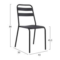 ΚΑΡΕΚΛΑ ΜΕΤΑΛΛΙΚΗ ΜΑΥΡΗ JASON HM5177.01 43x50x86cm ΚΑΡΕΚΛΑ ΜΕΤΑΛΛΙΚΗ ΜΑΥΡΗ JASON HM5177.01 43x50x86cm