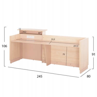 ΓΡΑΦΕΙΟ ΥΠΟΔΟΧΗΣ DALTON HM2068.02 ΜΕΛΑΜΙΝΗ ΣΕ SONAMA-ΜΠΕΖ 240x80x106Υεκ. ΓΡΑΦΕΙΟ ΥΠΟΔΟΧΗΣ DALTON HM2068.02 ΜΕΛΑΜΙΝΗ ΣΕ SONAMA-ΜΠΕΖ 240x80x106Υεκ.
