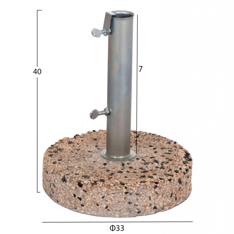 ΒΑΣΗ ΟΜΠΡΕΛΑΣ ΨΗΦΙΔΑ 15KG HM5476.15 ΜΕ ΣΩΛΗΝΑ ΔΙΑΜΕΤΡΟΥ Φ52