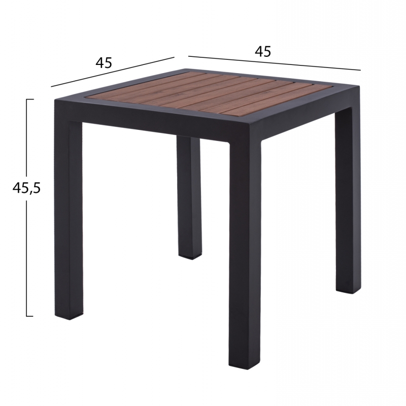 ΤΡΑΠΕΖΙ ΑΛΟΥΜΙΝΙΟΥ SABRA HM5403.02 ΓΚΡΙ ΜΕ POLYWOOD 45Χ45X45,5 εκ. ΤΡΑΠΕΖΙ ΑΛΟΥΜΙΝΙΟΥ SABRA HM5403.02 ΓΚΡΙ ΜΕ POLYWOOD 45Χ45X45,5 εκ.