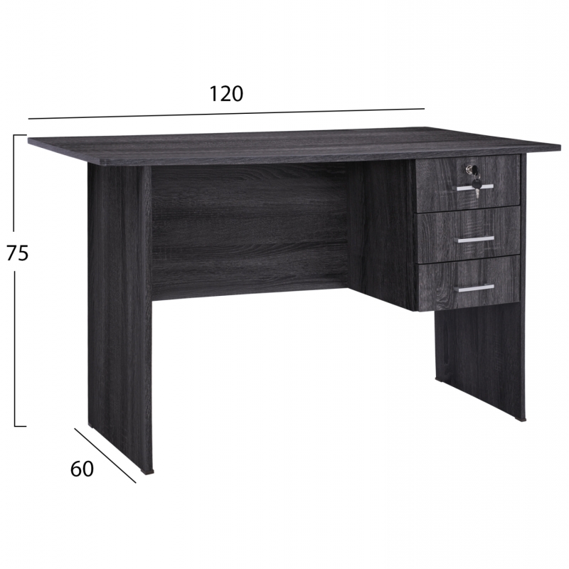 ΓΡΑΦΕΙΟ ΜΕ 3 ΣΥΡΤΑΡΙΑ HAYDEN HM2268.01 ΜΕΛΑΜΙΝΗ ΣΕ ΑΝΘΡΑΚΙ ΧΡΩΜΑ 120x60x75Υεκ ΓΡΑΦΕΙΟ ΜΕ 3 ΣΥΡΤΑΡΙΑ HAYDEN HM2268.01 ΜΕΛΑΜΙΝΗ ΣΕ ΑΝΘΡΑΚΙ ΧΡΩΜΑ 120x60x75Υεκ