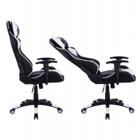 ΠΟΛΥΘΡΟΝΑ GAMING DARIUS HM1072.04 ΜΑΥΡΗ-ΛΕΥΚΗ 66,5x70x(122-129) cm