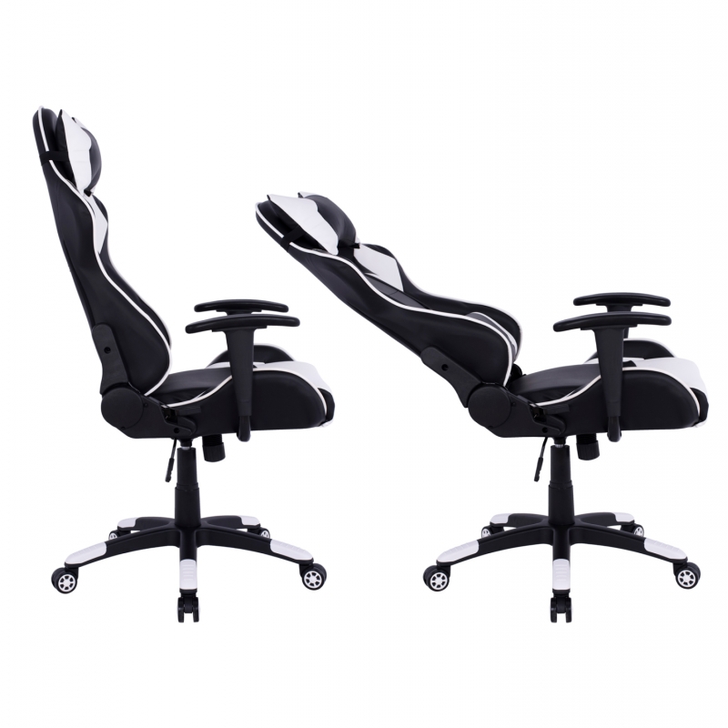 ΠΟΛΥΘΡΟΝΑ GAMING DARIUS HM1072.04 ΜΑΥΡΗ-ΛΕΥΚΗ 66,5x70x(122-129) cm
