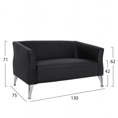ΚΑΝΑΠΕΣ 2ΘΕΣΙΟΣ KIANA HM3122.21 ΜΕ ΜΑΥΡΟ PU 130x75x71 εκ. ΚΑΝΑΠΕΣ 2ΘΕΣΙΟΣ KIANA HM3122.21 ΜΕ ΜΑΥΡΟ PU 130x75x71 εκ.