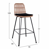 ΣΚΑΜΠΟ ΜΕΤΑΛΛΙΚΟ ΜΕ ΜΑΞΙΛΑΡΙ ALLEGRA HM5452 ΜΕ WICKER ΣΕ ΜΠΕΖ ΑΠΟΧΡΩΣΗ 56x60x109 εκ. ΣΚΑΜΠΟ ΜΕΤΑΛΛΙΚΟ ΜΕ ΜΑΞΙΛΑΡΙ ALLEGRA HM5452 ΜΕ WICKER ΣΕ ΜΠΕΖ ΑΠΟΧΡΩΣΗ 56x60x109 εκ.