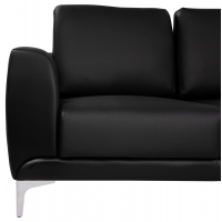 ΚΑΝΑΠΕΣ 2ΘΕΣΙΟΣ KΕΝΖΙΕ HM3121.21 ΜΕ ΜΑΥΡΟ PU 142x81x81 εκ.