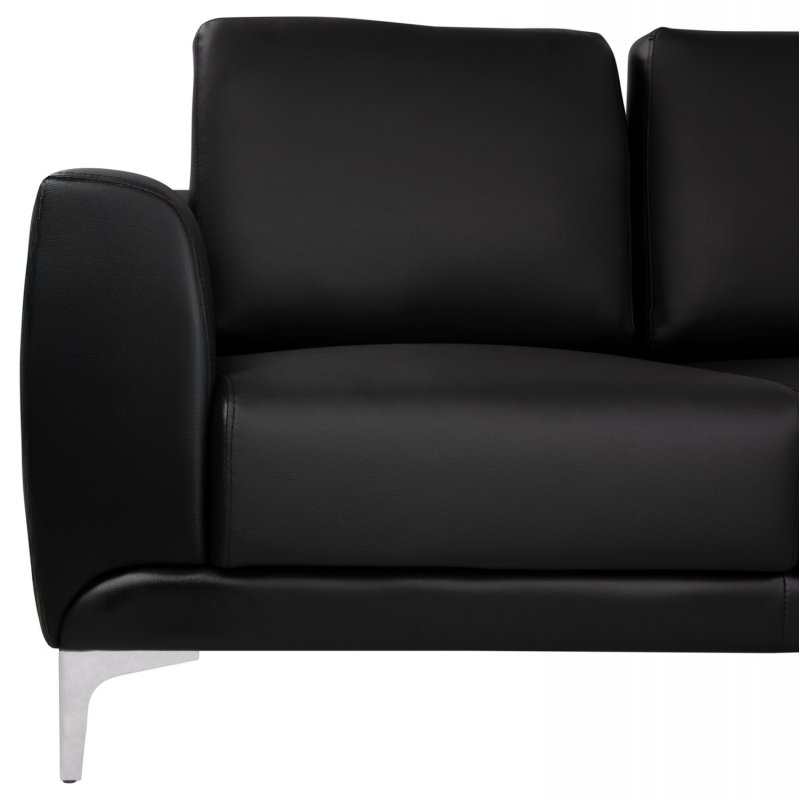 ΚΑΝΑΠΕΣ 2ΘΕΣΙΟΣ KΕΝΖΙΕ HM3121.21 ΜΕ ΜΑΥΡΟ PU 142x81x81 εκ.